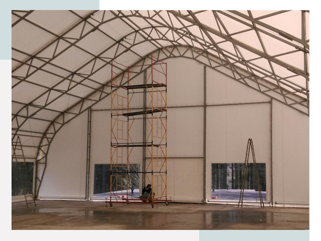 Шатровые ангары в Протвино