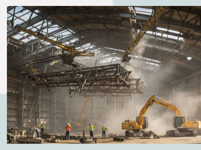 Демонтаж ангаров в Протвино от 611 руб. за м²